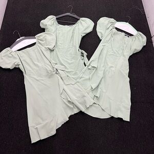 3 sage  Green Dresses